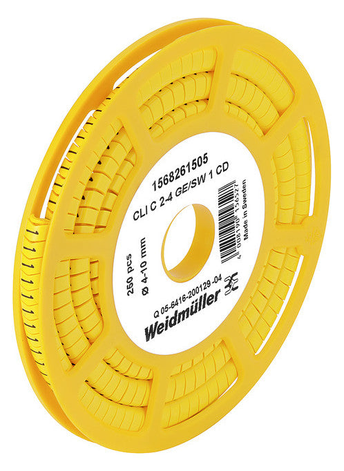 WEIDMÜLLER Kabelmarkierung 1 ge Ader CLI C 2-4 GE/SW 1 CD Kst  4-10mm 4x7mm