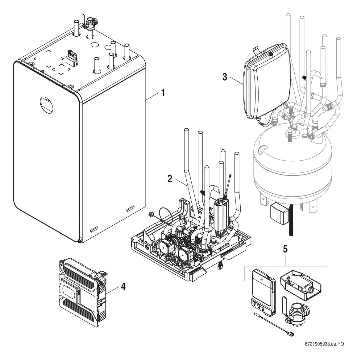 Bosch Luft/Wasser-WP Inneneinheit AWMBi D für CS8800, Pufferspeicher 70l | 7724001335
