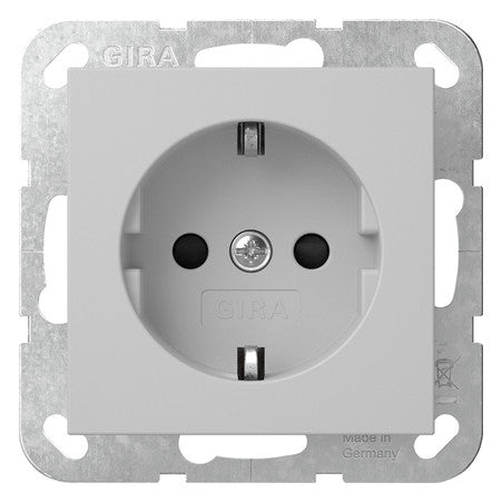 GIRA Steckdose 1f gr mt UP m.BS IP20 System 55 4183015