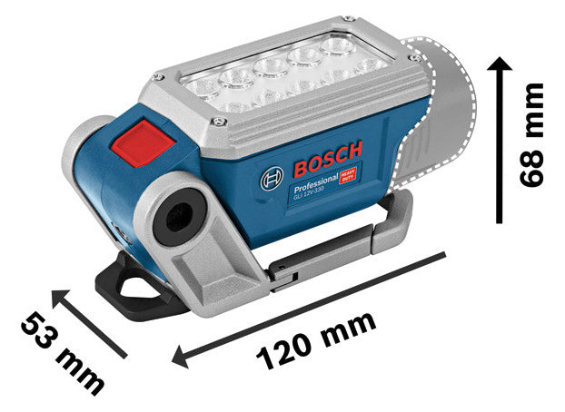 BOSCH-EW LED-Bauleuchte 10W 5300K 330lm Professional GLI 12V-330 Kst 12V
