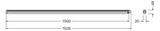 LEDVANCE LED-Feuchtraumleuchte 50W 4000K DP SLIM VALUE 1500 50 W 4000 K IP65 5500
