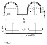 Walraven Befestigungsschelle doppelt ev 28 mm für Fußbodenrohre | 3913228
