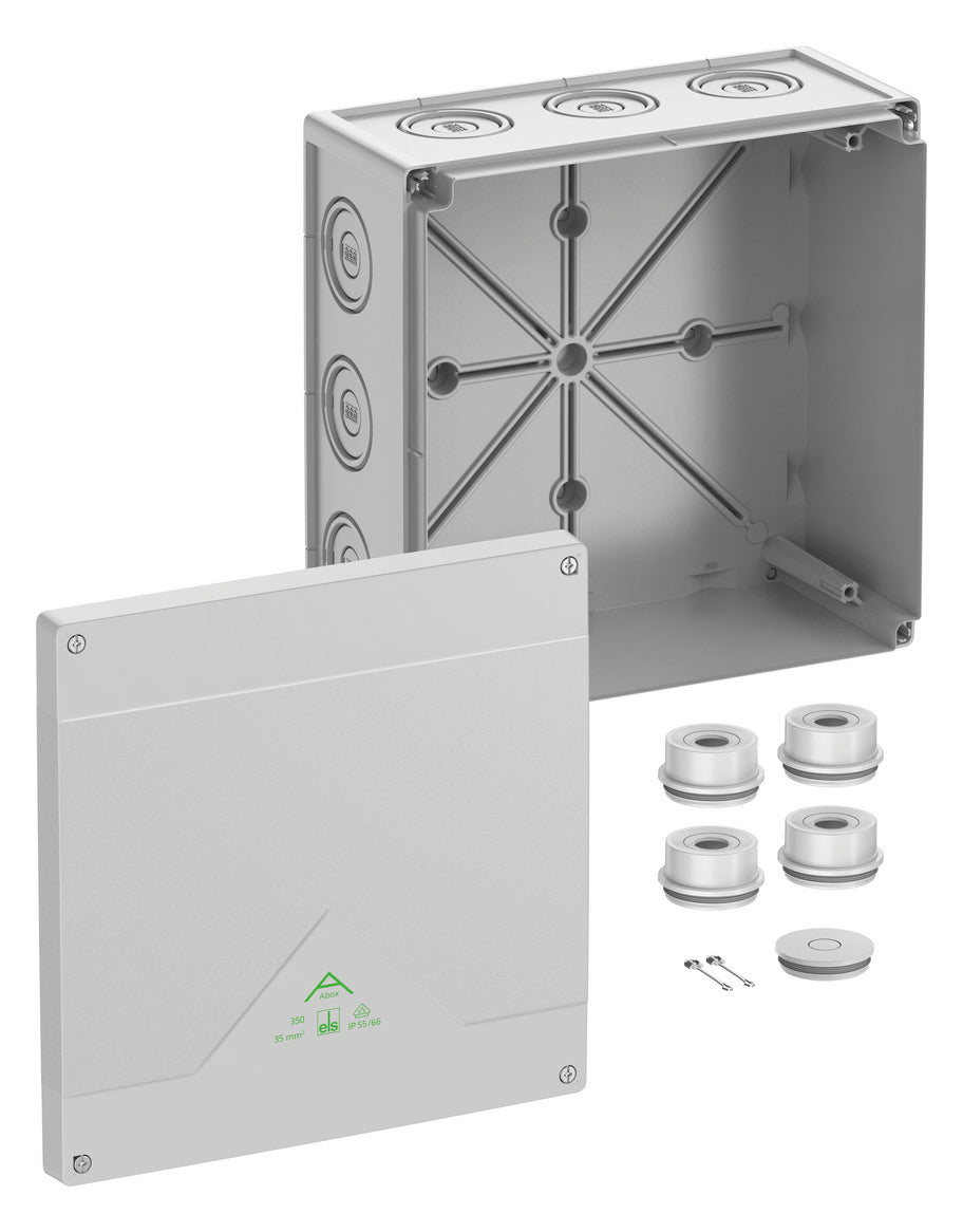 SPELSBERG Abzweigkasten 252x252mm Kst gr Abox 350-L IP55 IK07 hfr