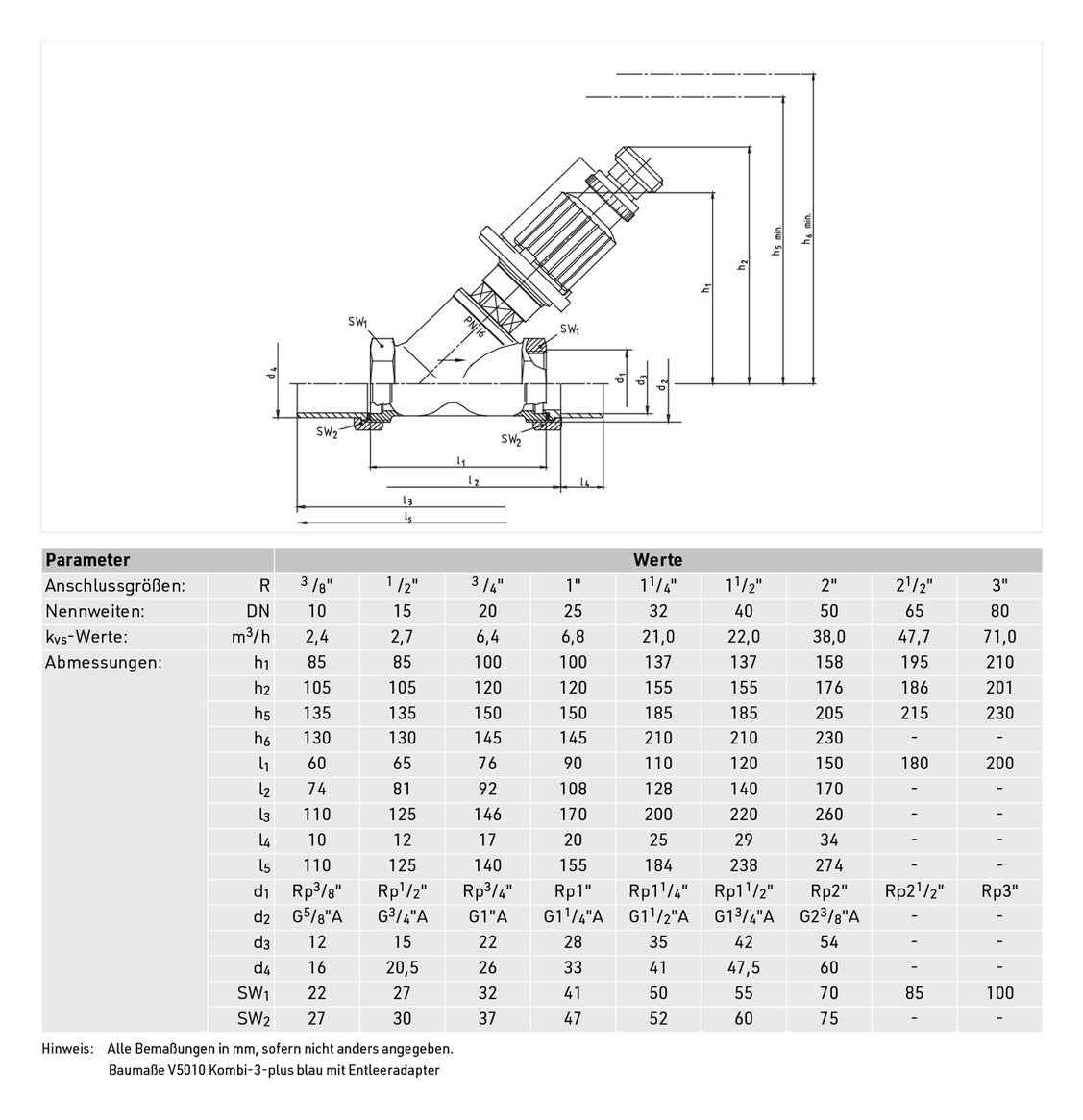 Strangreg.Vent. Kombi-3-Plus Messing, Muffe, DN 15