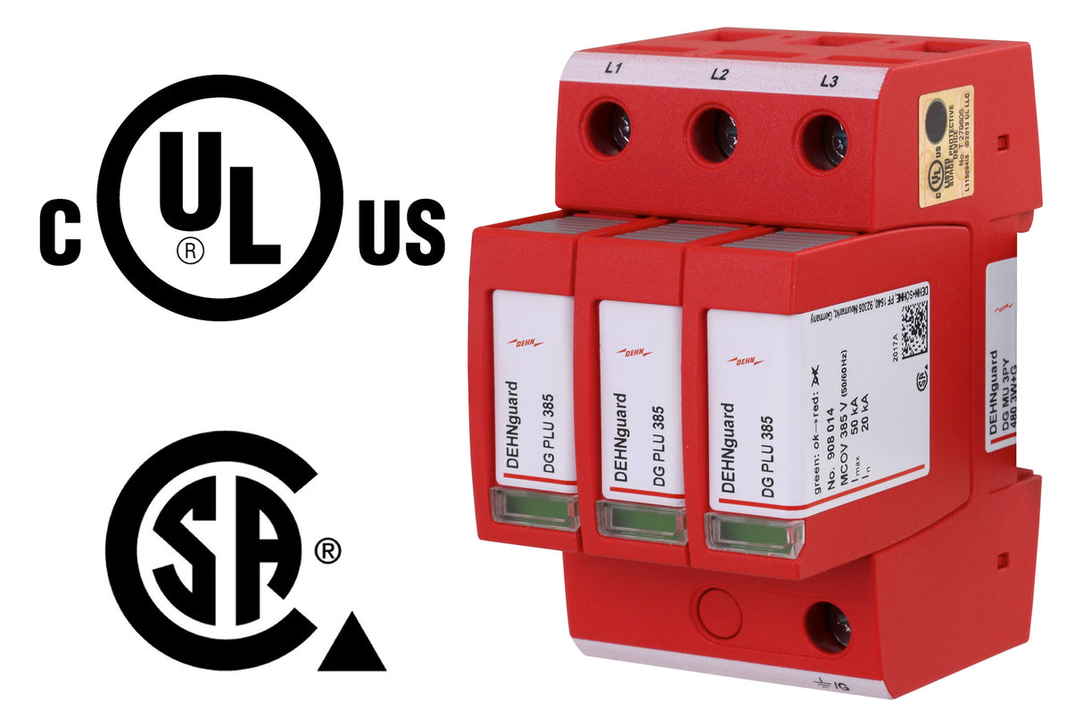 DEHN SE Überspannungsableiter 480VAC 3TE DG MU 3PY 480 3W+G 2,5kV TS35 20kA