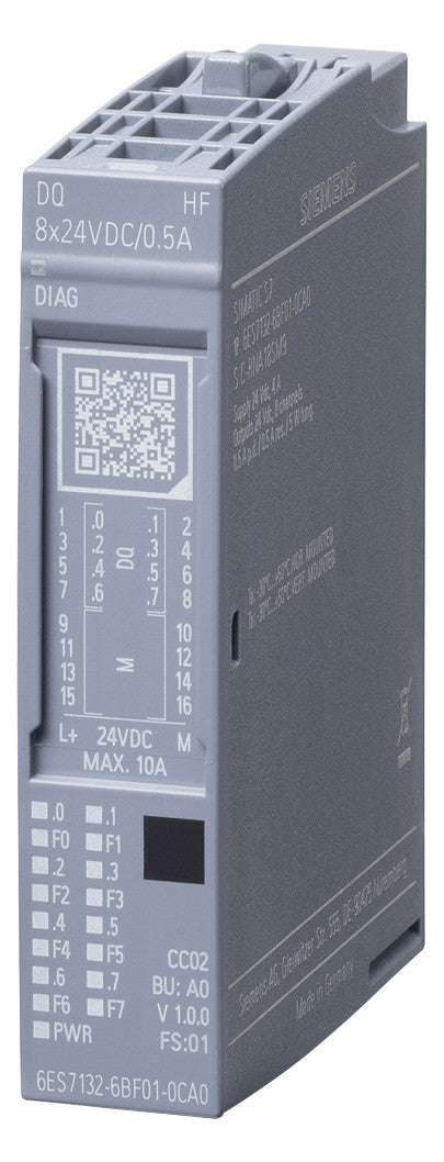 SIEMENS Digital I/O-Modul DC 19,2-28,8V 6ES7132-6BF01-0CA0 8Ausg 19,2-28,8V
