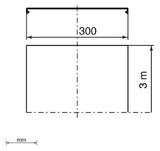 UNEX Kabelbahnabdeckung 60x300 grau, RAL 7035 66302