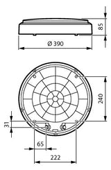 PHILIPS-LICHT LED-Anbauleuchte 32W 3000K WL140V LED34S/830 PSU WH 3400lm ws Konv