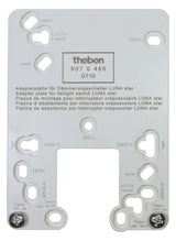 THEBEN Zentralplatte Schalt/Dimm ws mt Adapterplatte LUNA star