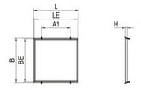 RIDI Einbaurahmen ws ST L654mm B654mm ZBS-ER-EQ 622 H45mm