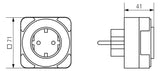 THEBEN Steckdosenschaltuhr IP20 Tage theben-timer 26 safety-plus analog 230V