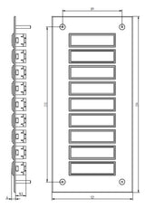 GROTHE Klingeltableau syst.unabh Alu UP ETA 809 EV1 9tast alu