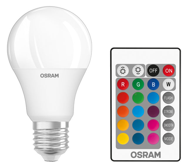 OSRAM LED-Lampe E27 A60 9W 2700K ws G AC LED Superstar Cla A 60 RGBW RC 9.4W 806l