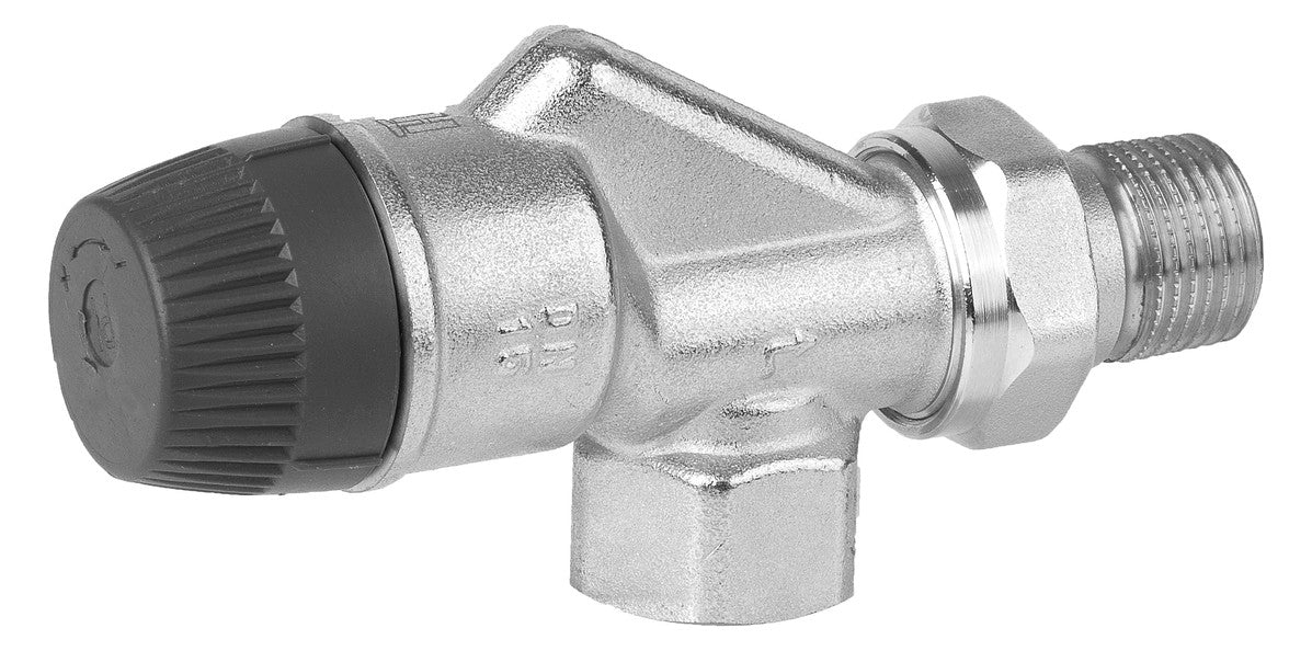 Honeywell Thermostatventil Kombi-TRV Messing vernickelt, Axial, DN10 | V2100API10