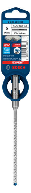 BOSCH-EW Hammerbohrer  5mm SDSplus SDS plus-7X 1pc 100/165mm f.Beton
