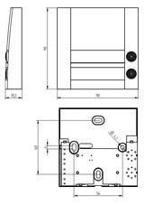 GROTHE Klingeltableau syst.unabh Kst AP COMBIFIX DOMOLUX DUO WS/SW 2tast ws
