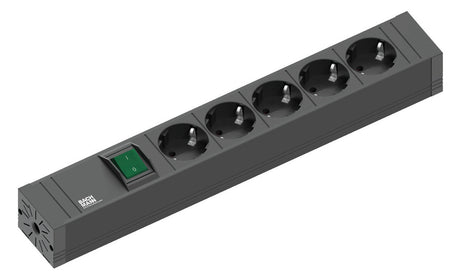BACHMANN Steckdosenleiste 5f sw 2m 35° 420.0013 m.Ein/Aus IP20 1,5qmm