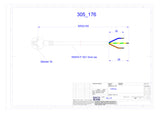 BACHMANN Netzanschlussleitung 5m 16A sw 305.176 3x1,5qmm IP20 Aderendh 0-70°C
