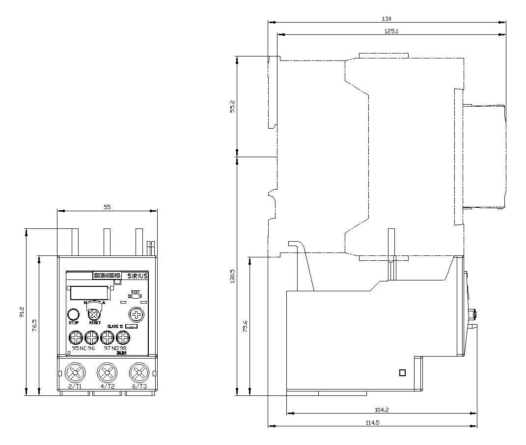 SIEMENS Überlastrelais therm 11-16A 3RU2136-4AB0 Direktanb 1S/Hilf 1Ö/Hilf
