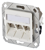 METZ CONNECT Anschlussdose Cat6A 3xRJ45 130B12D31102-E rws Kanaleinb schräg