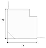 GGK Außeneck LF-K Kst 90x61mm 90° lgr LFG 60x90-AE RAL7035 HFT
