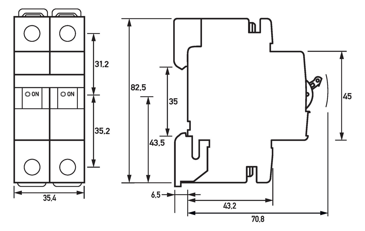 DOEPKE Leitungsschutzschalter UC B 6A DLS 6I B6-1+N 10KA 1+N 400V 2TE 50Hz