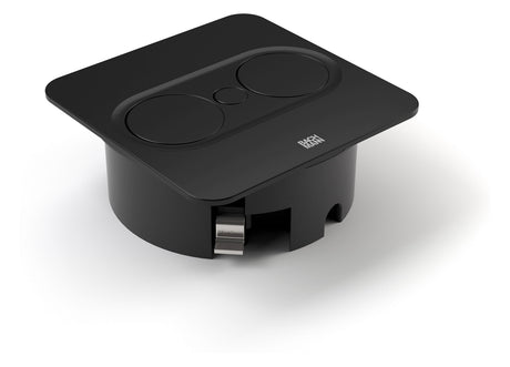 BACHMANN Steckdose 1f sw mt 1USB-A Einb TWIST 946.105 1USB-C m.BS Klappd IP20