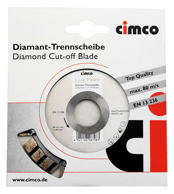 CIMCO Diamant-Trennscheibe  125mm 208710 f.Backstein f.Beton f.Betonstein