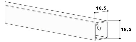 GGK Leitungsführungskanal Kst aws unbeh LFG 20x20 17x18x2000mm RAL9010