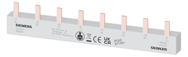 SIEMENS Phasenschiene 4ph 18mm 140mm 50A 5ST3621 10qmm Stift isol