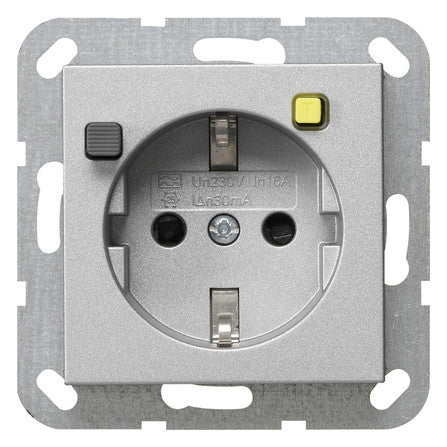GIRA Fi-Steckdose 1f alu UP m.BS IP20 System 55 267726