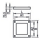 RIDI Aufbaurahmen ws ST L628mm B628mm ZBS-AR-EQ 622 H70mm
