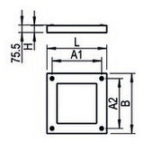 RIDI Aufbaurahmen ws ST L603mm B603mm ZBS-AR-EQ 595 H70mm