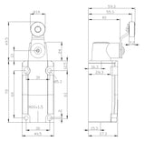 SIEMENS Einzelpositionsschalter 1S 1Ö 1W 3SE5112-0CH01 Metall Schwenkhebel
