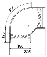 BETTERMANN Bogen_starr 90° ST horiz RB 90 620 FS 60x200mm int.Verb