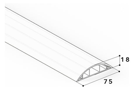 GGK Aufbodenkanal Kst anth 75x18x2000mm ABK 18x75 RAL7016