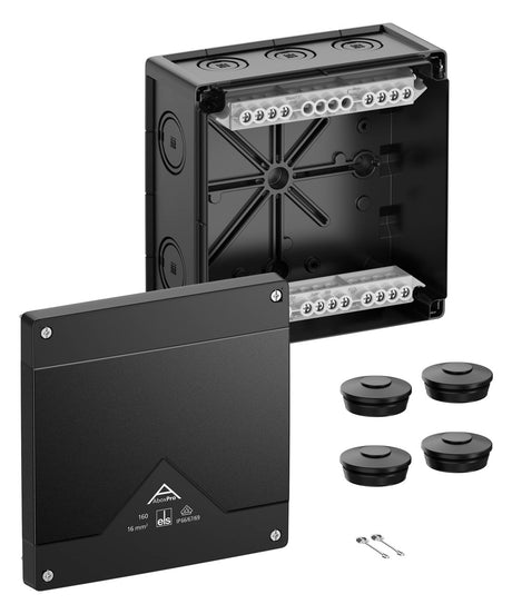 SPELSBERG Abzweigkasten 182x182mm Kst sw Abox Pro 160-16²/sw IP66/IP67/IP69 IK09