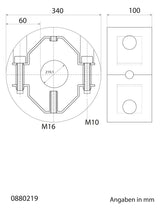 Walraven Kälteschelle BISOFIX 88 PUR 219,1mm Gewinde: M16 3/4Zoll -50/+105 C | 0880219
