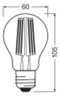 LEDVANCE LED-Lampe FM E27 A100 13,8W ws LED Classic A 100 Fil DIM CRI97 S 1 2700