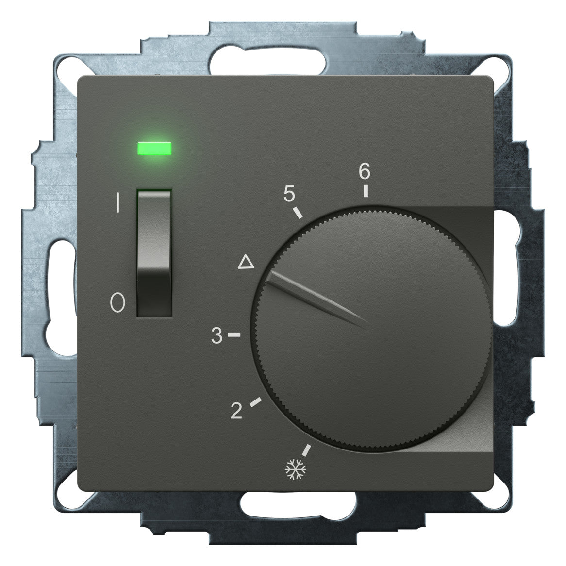 EBERLE Raumthermostat 230V 10A Öffner UTE 1011-Anthrazit-55 IP20 Bimetall