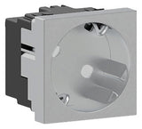 GGK Steckdose 1f alu mt GEB-K m.BS IP20 M45-1-Steckdose