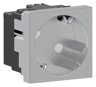 GGK Steckdose 1f alu mt GEB-K m.BS IP20 M45-1-Steckdose