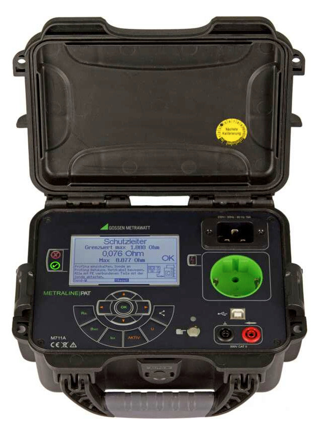 GOSSEN-METRA Gerätetester graph 0-20MOhm METRALINE PAT 0-4Ohm PE-Strom Leistung