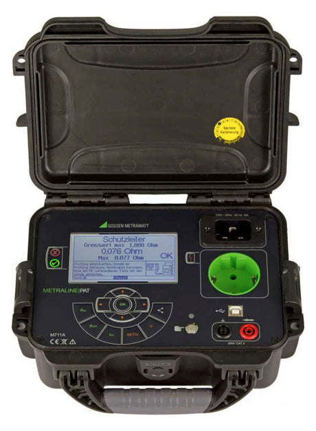 GOSSEN-METRA Gerätetester graph 0-20MOhm METRALINE PAT 0-4Ohm PE-Strom Leistung