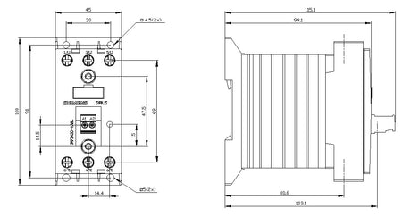 SIEMENS Leistungsschütz 2S 4-30VDC REG 3RF2420-1AB45