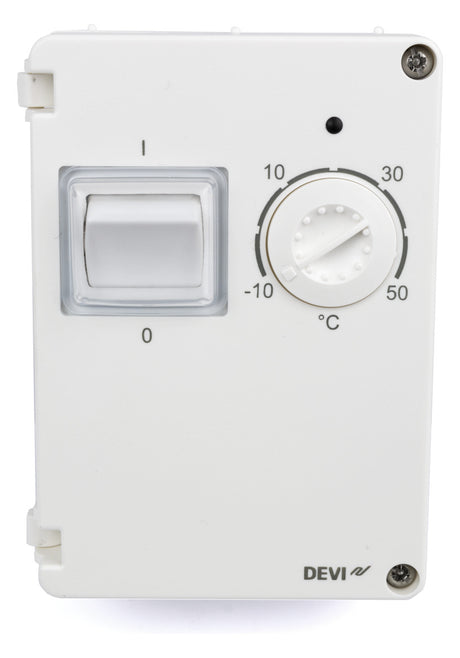 DEVI Allzweckthermostat ws 1W AP IP44 230V DEVIreg 610