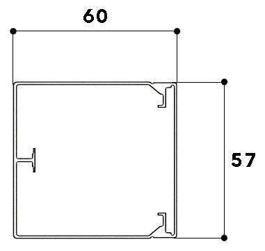 GGK Leitungsführungskanal Kst stgr unbeh LFG 60x60 61x57x2000mm RAL7030