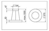RIDI LED-Pendelleuchte 3LEDs 4000K Konv IRIS-PS 5000-840-ND 4890lm sym IP20