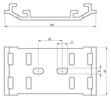 UNEX Unterteilstück einzeln grau RAL7035 100 U23X 31101-04