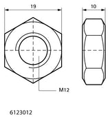 WALRAVEN Sechskantmutter DIN 934 ev M12 - MLAR/LAR/RbALei